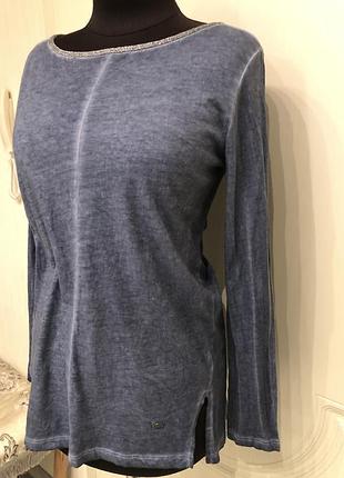 Синий хлопковый джемпер