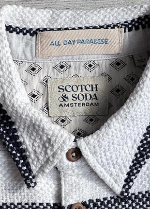 Оверширт\сорочка scotch & soda seasonal fit basket weave voile overshirt6 фото