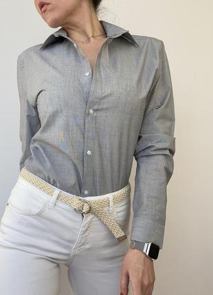 Базовая серая рубашка/рубашка от h&amp;m1 фото