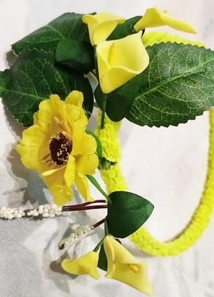 Обідок обруч на залізному каркасі для волосся