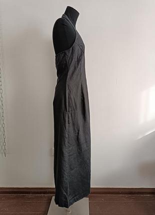 Платье из 100% льна с халтер горловинoй открытая спина laura ashley, 38/s-m.3 фото