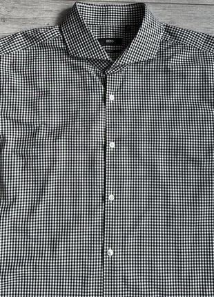 Сорочка\рубашка hugo boss dwayne slim fit gingham shirt5 фото