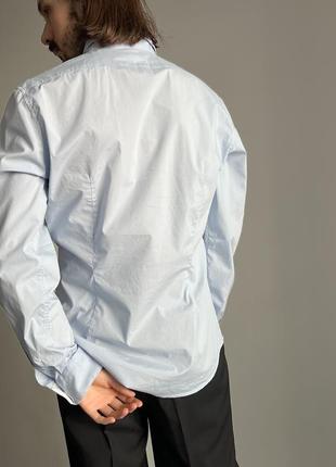 Diesel dress shirt блакитна стильна сорочка рубашка унікальна оригінал цікава гарна вишукана рідкісна old money8 фото