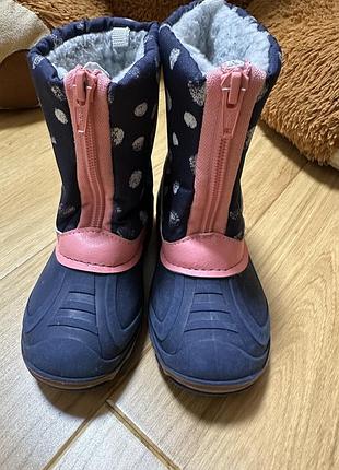 Чобітки дитячі чоботи резинові утеплені черевики чоботи 26 розмір