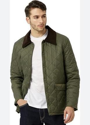 Демисезонная стеганая мужская куртка хаки jack wills, s