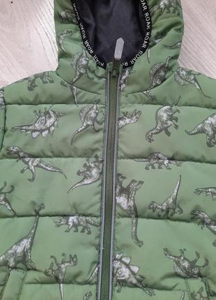 Демисезонная весенняя двухсторонняя куртка курточка с принтом динозавр nutmeg9 фото