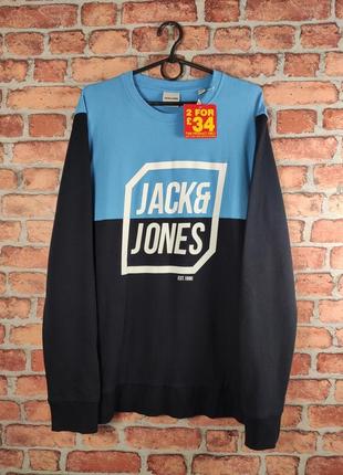 Кофта пуловер світшот jack&jones з великим лого