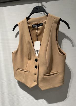 Zara костюм класичний жіночий штани+жилет