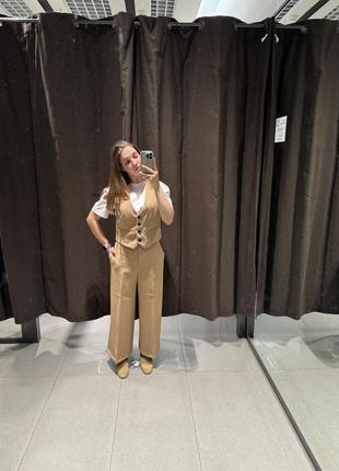 Zara костюм класичний жіночий штани+жилет