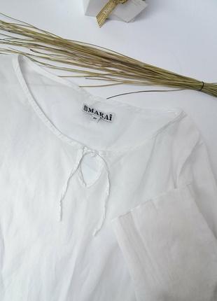 Блуза рубашка крестьянка нежная/сорочка блуза біла4 фото
