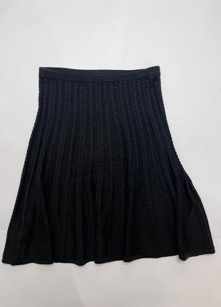 Трикотажная шерстяная юбка в косы1 фото