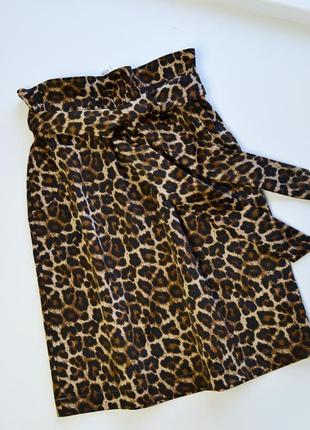 Атласная юбка в леопардовый принт h&m1 фото