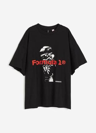 Футболка оверсайз formula 1 h&m 11982840252 фото