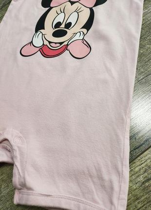 Песочник хлопковый девочке, h&m, disney, minnie mouse, р. 92, 2 года, длинна 49см4 фото