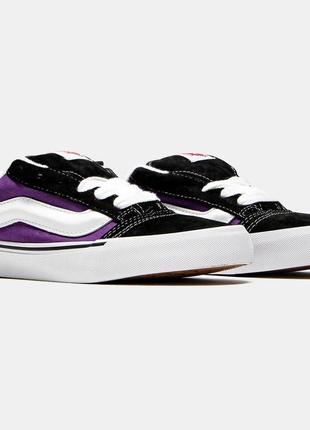 Кеди vans knu purple black white4 фото