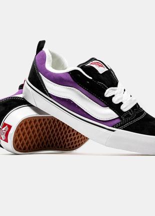 Кеди vans knu purple black white7 фото