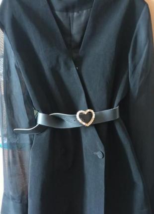Чорне плаття піджак з прлщорими рукавами3 фото