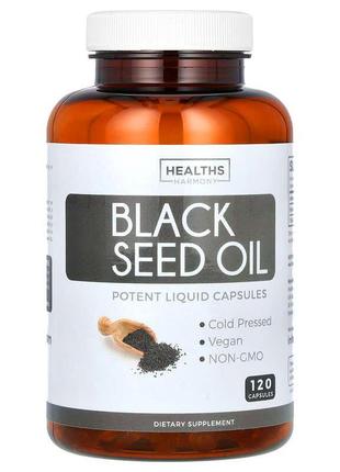 Healths harmony олія з насіння чорного кмину 120 капсул чорнушка посівна вітамін nigella sativ 47709