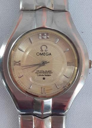 Часы наручные omega constellation золотистые