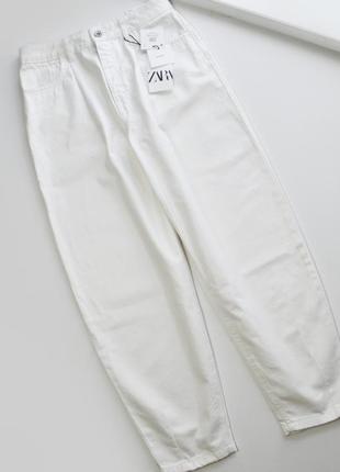 Slouchy белые свободные джинсы слоучи zara2 фото