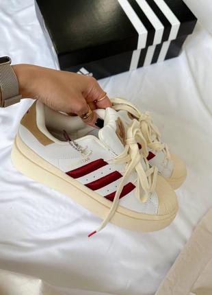 Adidas superstar bonega beige red10 фото