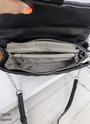 Жіноча якісна сумка , стильний клатч з еко шкіри на 2 відділи молочний10 фото