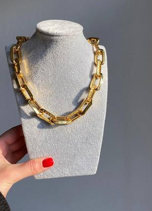 Брендовая подвеска цепь в золотом цвете