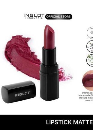 Матова помада inglot lipstick rouge 412