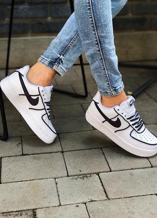 Кроссовки nike air force  white reflective рефлективные кросівки5 фото