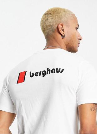 Футболка berghaus heritage білого кольору. розмір: m, l