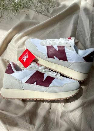 Кроссовки женские new balance 237 ‘white burgundy’