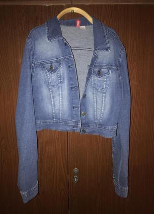 Джинсовий укороченый піджак / куртка