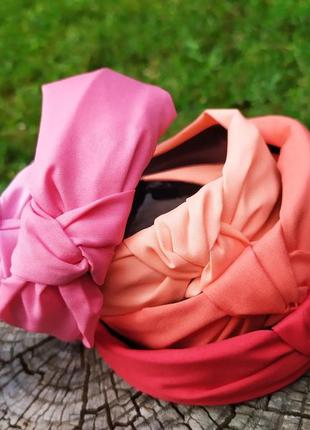 🌸  яркий модный обруч с узлом / чалма