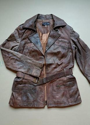 Жіноча шкіряна куртка косуха vera pelle в хорошому стані2 фото
