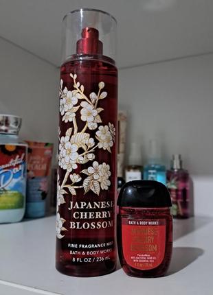 Спрей, міст для тіла і санітайзер japanese cherry blossom bath&body works7 фото