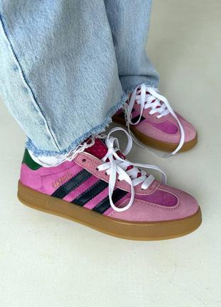 Кросівки adidas gazelle x gucci pink4 фото
