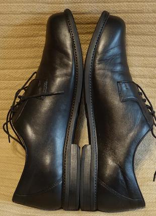 Комфортные черные фирменные кожаные ортопедические туфли helvesko швейцария 45 р.7 фото
