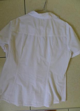 H&m біла натуральна сорочка l-xl2 фото