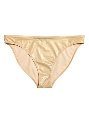 Блестящие nude плавки купальник h&m
