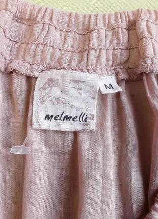 Крута пудрова блузочка зі шнурівкою спереду і ззаду від скандинавського бренду melmelli6 фото
