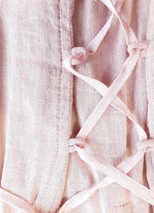 Крута пудрова блузочка зі шнурівкою спереду і ззаду від скандинавського бренду melmelli7 фото