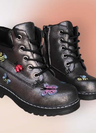 Дитячі черевики демі для дівчинки метелики
