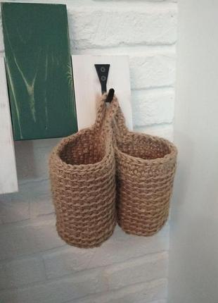 Кошик підвісний джутовий.