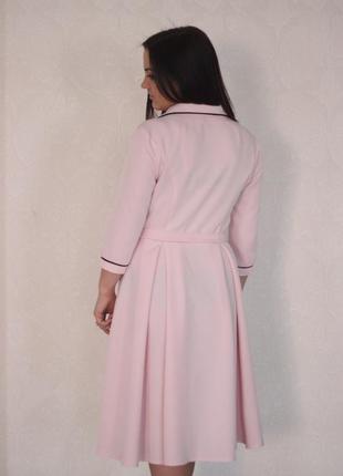 Платье в пижамном стиле халат розовое с кантом кантиком5 фото