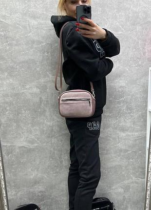 Жіноча сумка крос-боді, клатч🤎🤎🖤🖤