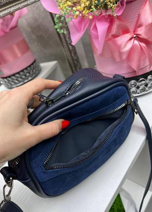 Жіноча сумка крос-боді, клатч, натуральна замша 🖤❤️