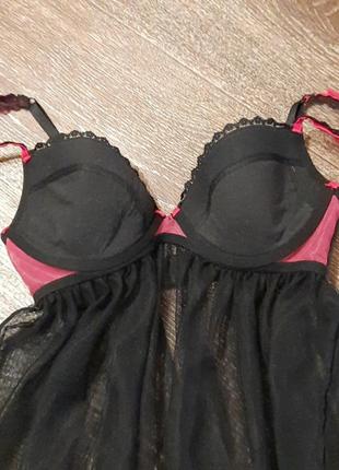 Ann summers р.12 пеньюар секси кружево полупрозрачный стразы кружево7 фото