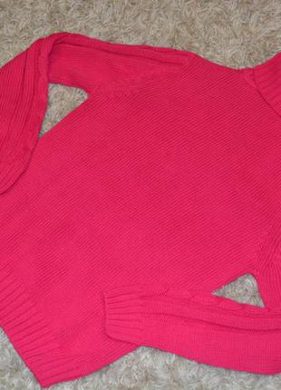 Яркий удлиненный фирменный свитер с горловиной esmara3 фото