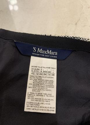 Вовняна тепла спідниця твідова італійського бренду max mara оригінал7 фото