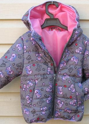 Демисезонная курточка для девочек.верх - водо,ветро,грязе отталкивающая ткань2 фото